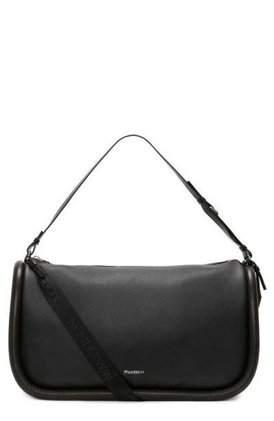 Jw Anderson Bumper-36 Leather Shoulder Bag In Black