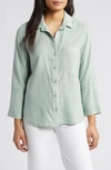 BELLA DAHL SHIRTTAIL BUTTON-UP SHIRT