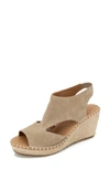 Gentle Souls By Kenneth Cole Cody Espadrille Wedge Sandal In Mushroom Suede
