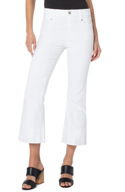 Liverpool Los Angeles Gia Glider Pull-on Crop Flare Jeans In Bright White