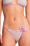 Capittana Beatriz Reversible Crochet Bikini Bottoms In Purple