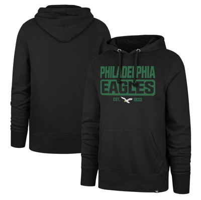 47 ' Black Philadelphia Eagles Box Out Headline Pullover Hoodie