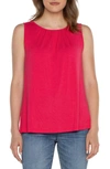 Liverpool Los Angeles Sleeveless Knit Top In Pink Punch