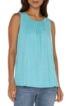 Liverpool Los Angeles Sleeveless Top In Turquoise Tide