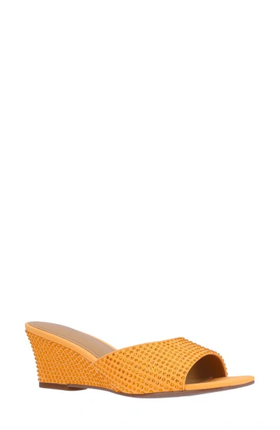 J. Reneé Coralie Wedge Slide Sandal In Tangerine
