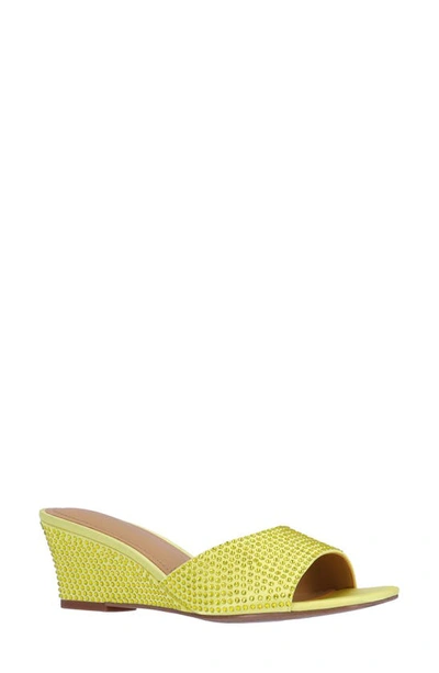J. Reneé Coralie Wedge Slide Sandal In Yellow