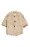 MAX MARA CALAMO LONG HAIR VIRGIN WOOL & SILK CAPE