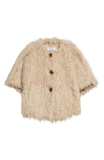 Max Mara Calamo Button-front Cape In 001 Sand