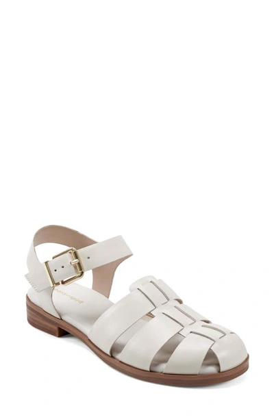 Easy Spirit Gretty Fisherman Sandal In Ivory Leather