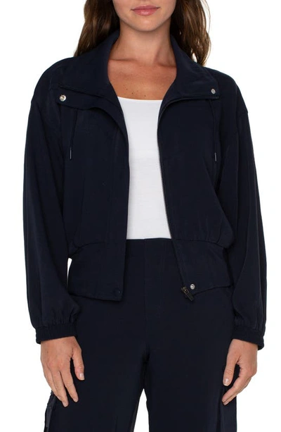 Liverpool Los Angeles Dolman Sleeve Jacket In Lunar Blue