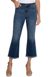 Liverpool Los Angeles Hannah Velvet Trim Raw Hem Crop Flare Jeans In Elkmont