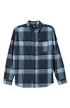 QUIKSILVER QUIKSILVER BROOKS PLAID FLANNEL BUTTON-UP SHIRT