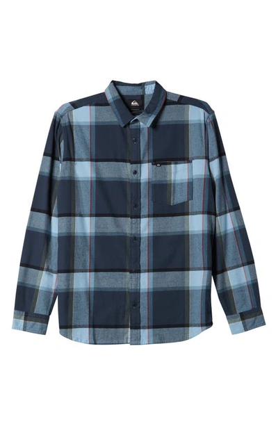 Quiksilver Motherfly Mens Flannel Check Print Button-down Shirt In Multi