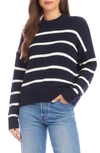 Fifteen Twenty Stripe Crewneck Sweater In Blue