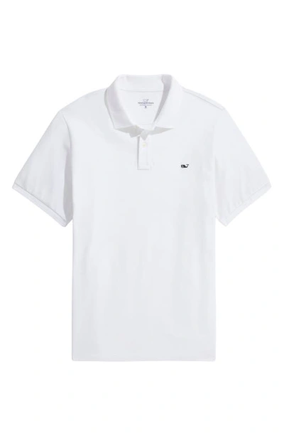 Vineyard Vines Edgartown Classic Fit Pique Polo Shirt In White Cap