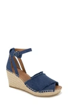 Gentle Souls Signature Charli X Wedge Sandal In Navy Canvas