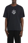 DOLCE & GABBANA MARINA ANCHOR LOGO COTTON GRAPHIC T-SHIRT