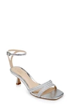 Jewel Badgley Mischka Hayzel Ankle Strap Sandal In Silver