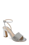 Jewel Badgley Mischka Hattie Ankle Strap Sandal In Silver Metallic