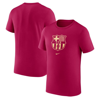 Nike Men's  Fc Barcelona Crest Soccer T-shirt In Red