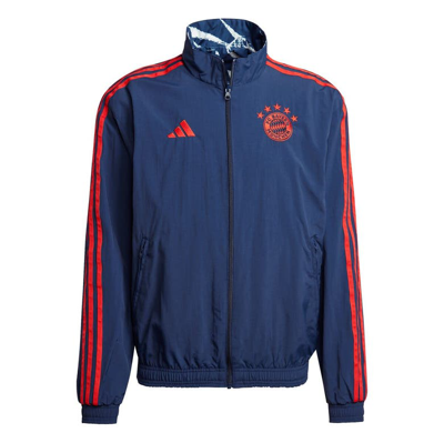 Adidas Originals Adidas  Blue Bayern Munich 2023/24 Reversible Anthem Full-zip Jacket