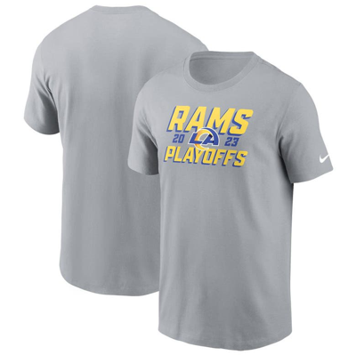 Nike Los Angeles Rams 2023 Nfl Playoffs  Men's Nfl T-shirt In Grey
