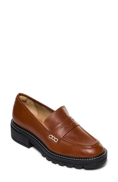 Bernardo Footwear Chandler Platform Penny Loafer In Saddle