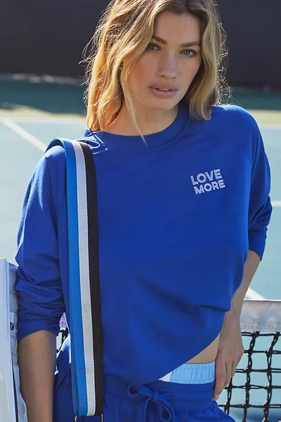 Spiritual Gangster Love More Freja Dolman Crewneck In Blue