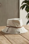 Terrain Fringed Cotton Bucket Hat In White