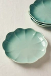 Anthropologie Beatriz Dessert Plates, Set Of 4 In Green