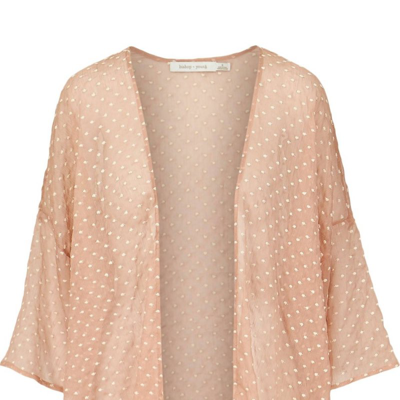 Bishop + Young Lisbon Print Kimono In Peach In Pink