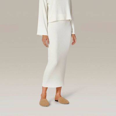 Enza Costa Sweater Rib Pencil Skirt In White