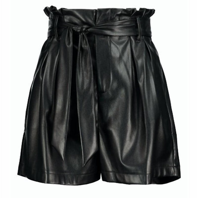 BISHOP + YOUNG VEGAN LEATHER TIE WAIST SHORT