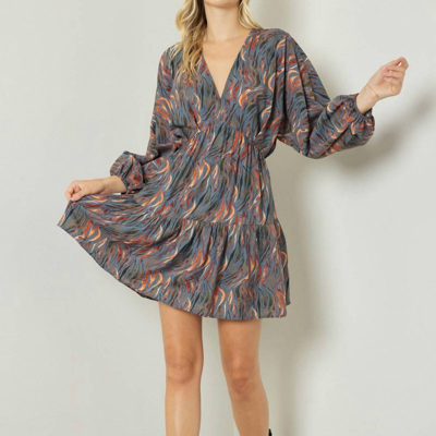 ENTRO LONG SLEEVE MINI DRESS