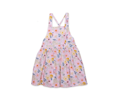 Worthy Threads Tie Back Dress In Blooming In Pink