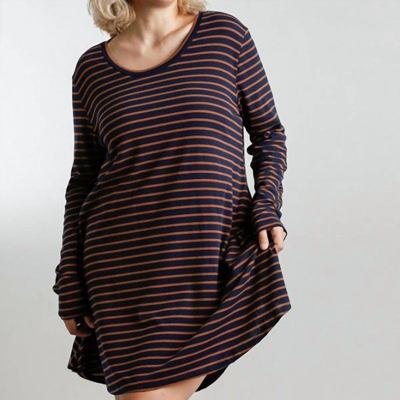 Umgee Stripe Plus Dress In Blue