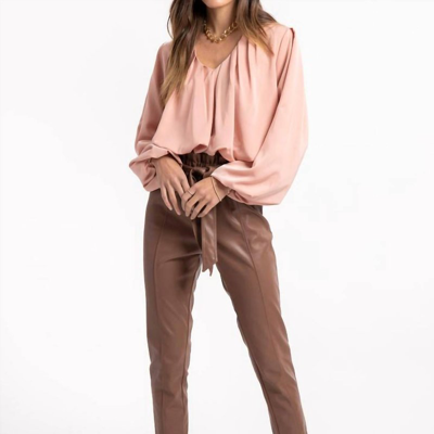 Bishop + Young Eternal Optimist Boho Bubble Sleeve Top In Pink