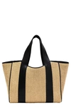 Liselle Kiss Penelope Tote In Natural/ Black Leather