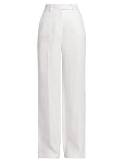 Kiton Wide-leg Viscose Trousers In Cream Mult