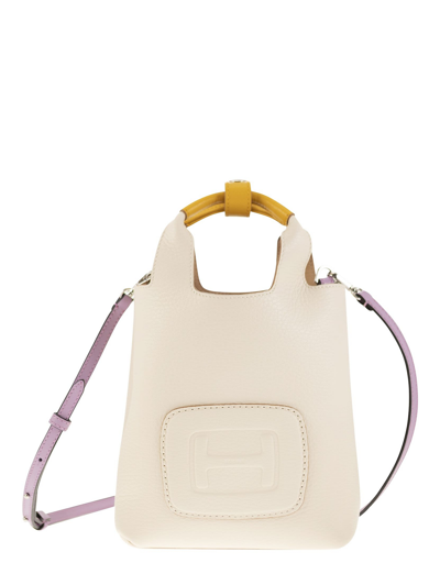 Hogan Designer Handbags Shopping Mini H-bag In White