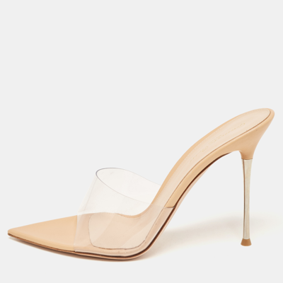Pre-owned Gianvito Rossi Transparent Pvc Elle Slide Sandals Size 41