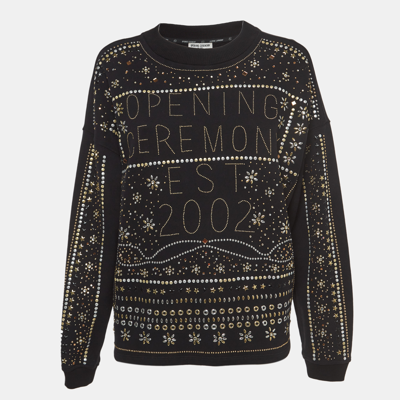 Pre-owned Opening Ceremony Black Cotton Studded Sweatshirt S