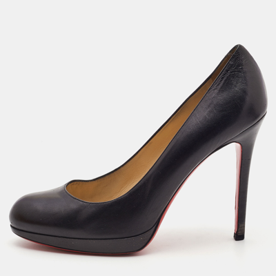 Pre-owned Christian Louboutin Black Leather New Simple Pumps Size 39