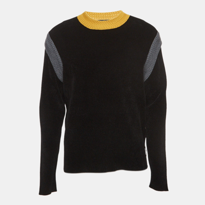 Pre-owned Fendi Black/multicolor Knit Jumper L