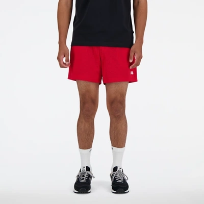 New Balance Men's Sport Essentials Mesh Short 5" In Red