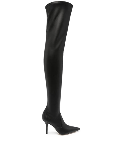 Paris Texas Mama Thigh-high Boots In Black