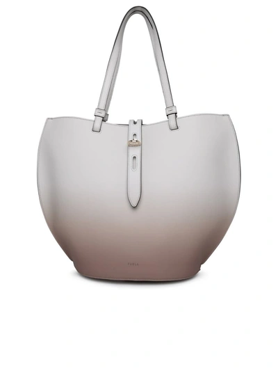 Furla Two-tone Leather Bag In White