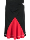 Wales Bonner Colour-block Midi Skirt In Black