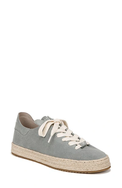 Sam Edelman Poppy Jute Lace-up Trainer Sky Grey In Grey