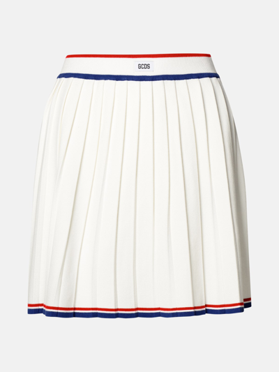 Gcds Skirt In White Viscose Blend